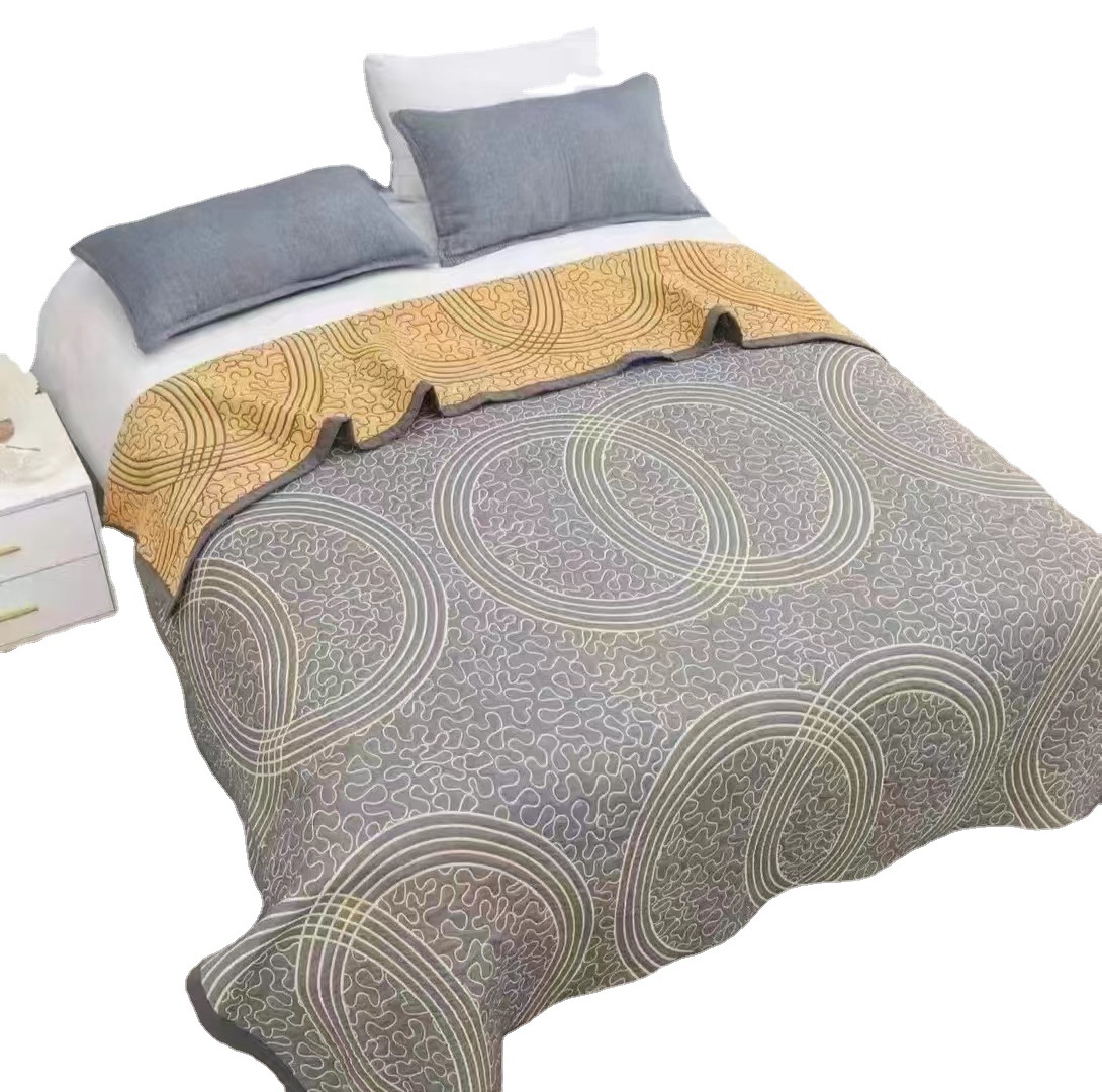Picture of Wholesale new combed cotton fine sand gauze towel blanket soybean fiber blanket spring and summer single double autumn and winter leisure blanket