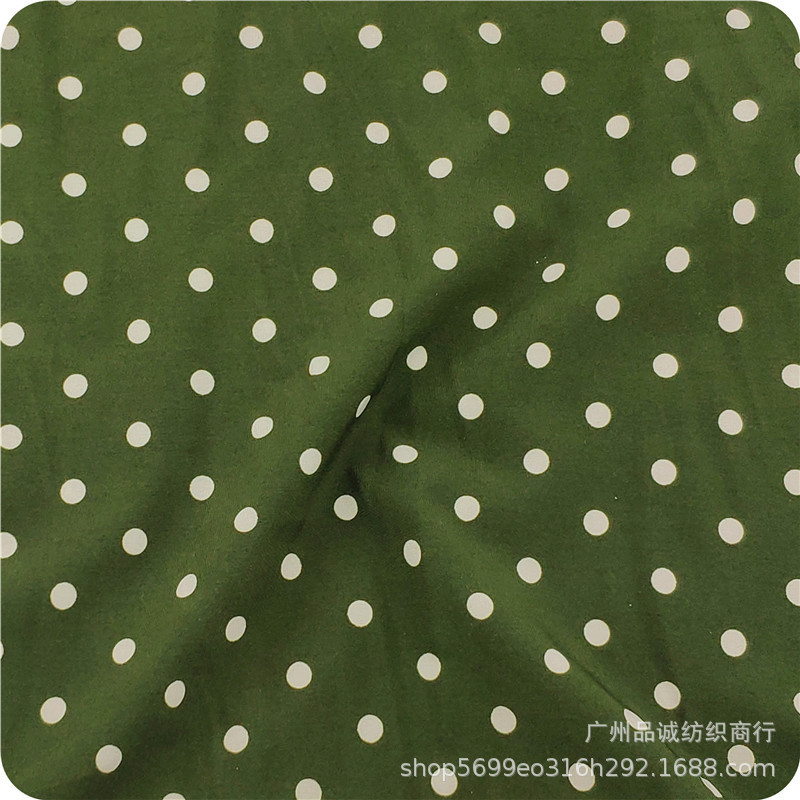 Picture of 100D four-sided bullet wave dot printing micro-elastic polyester 0.8 dot chiffon print shirt dress fabric