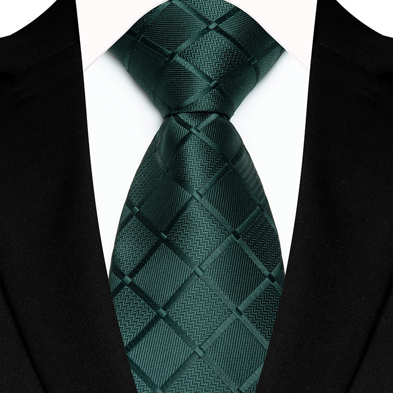 Picture of Men's Tie Polyester Jacquard Fabric Dress Business Stripe Red Wedding Groom Best Man Hand Tie Tie