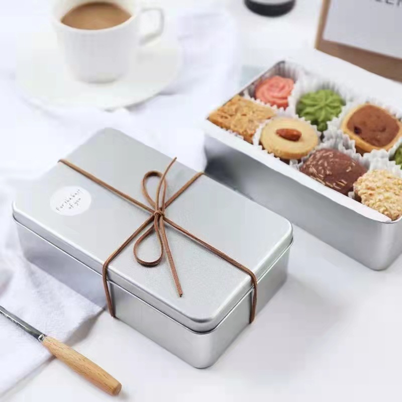 Picture of Tinplate Box Tiramisu Cake Packaging Box Rectangular Iron Box Cookies Custom Iron Box