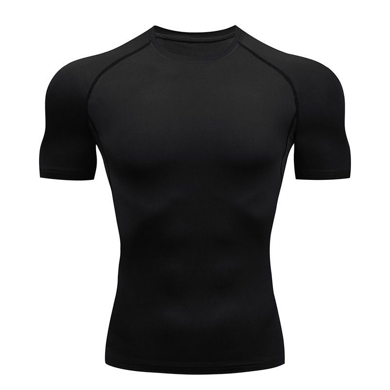 Picture of Sports Tight Quick-drying Clothes Basketball Fitness Clothes Short-sleeved Running Training Clothes High Elastic Moisture-absorbing Compression Clothes Men's T-shirt