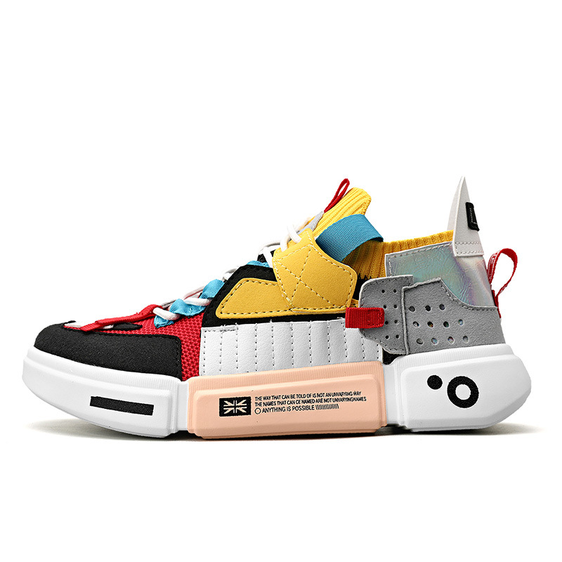 Cross-Border Men's shoes Wudao spring and summer new breathable super popular couple's shoes men's Korean-style fashionable color matching personality Internet celebrity daddy shoes