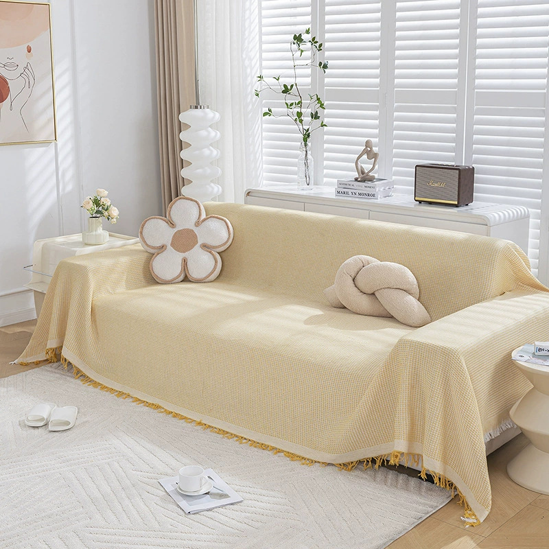 2025 New Style Sofa Towel Full Cover One-piece Ins Style Cotton Yarn Double-sided Sofa Towel All Seasons Universal Sofa Cover Cloth