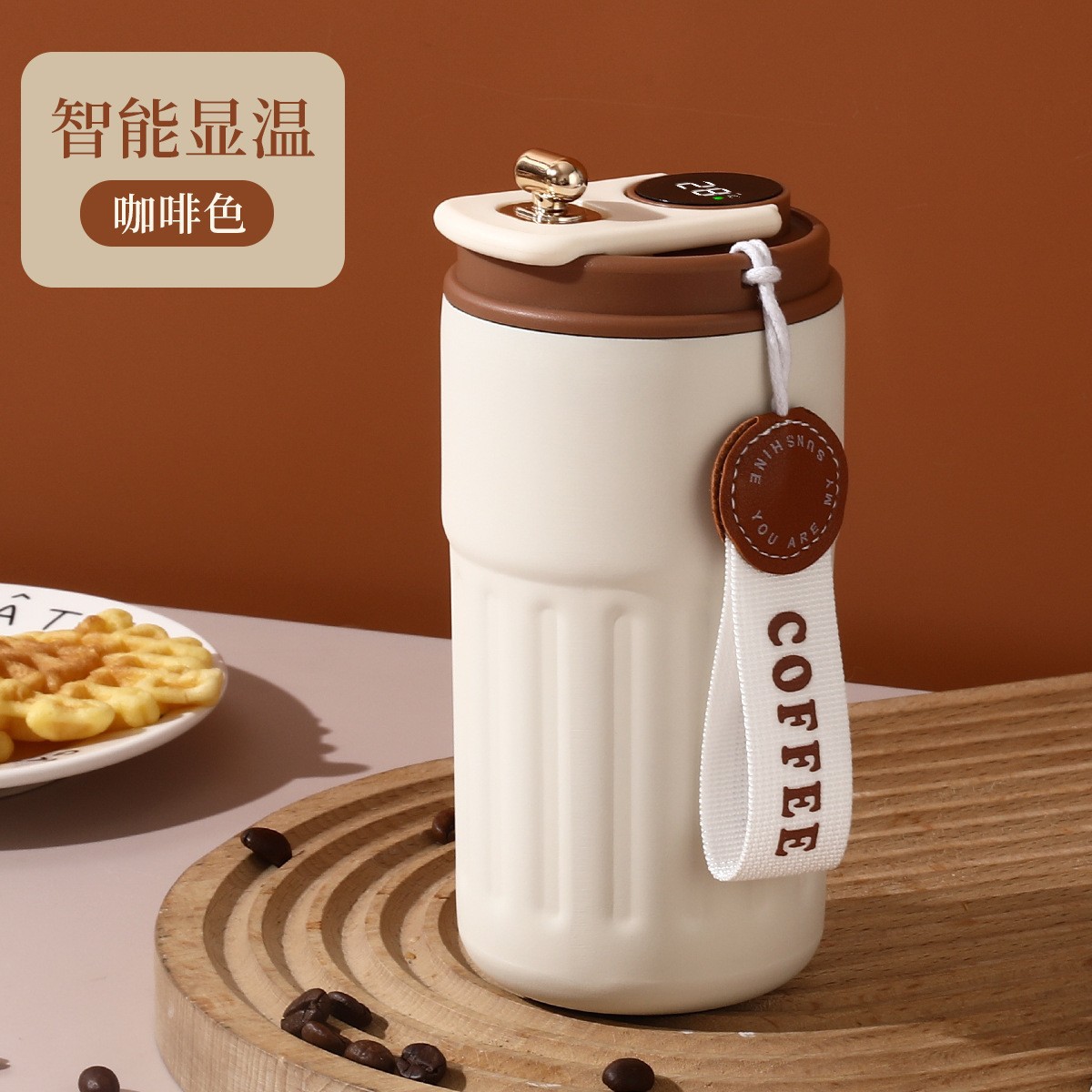 Picture of Intelligent Display Temperature Coffee Cup 316 Stainless Steel Car Vacuum Thermos Cup High Color Value Portable Water Cup for Male and Female Students