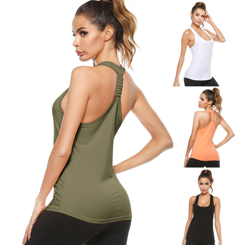European and American Running Yoga Vest Sexy Elastic Quick-drying Sweat-absorbent Small Blouse Slimming Sports Beautiful Back Small Sling Women