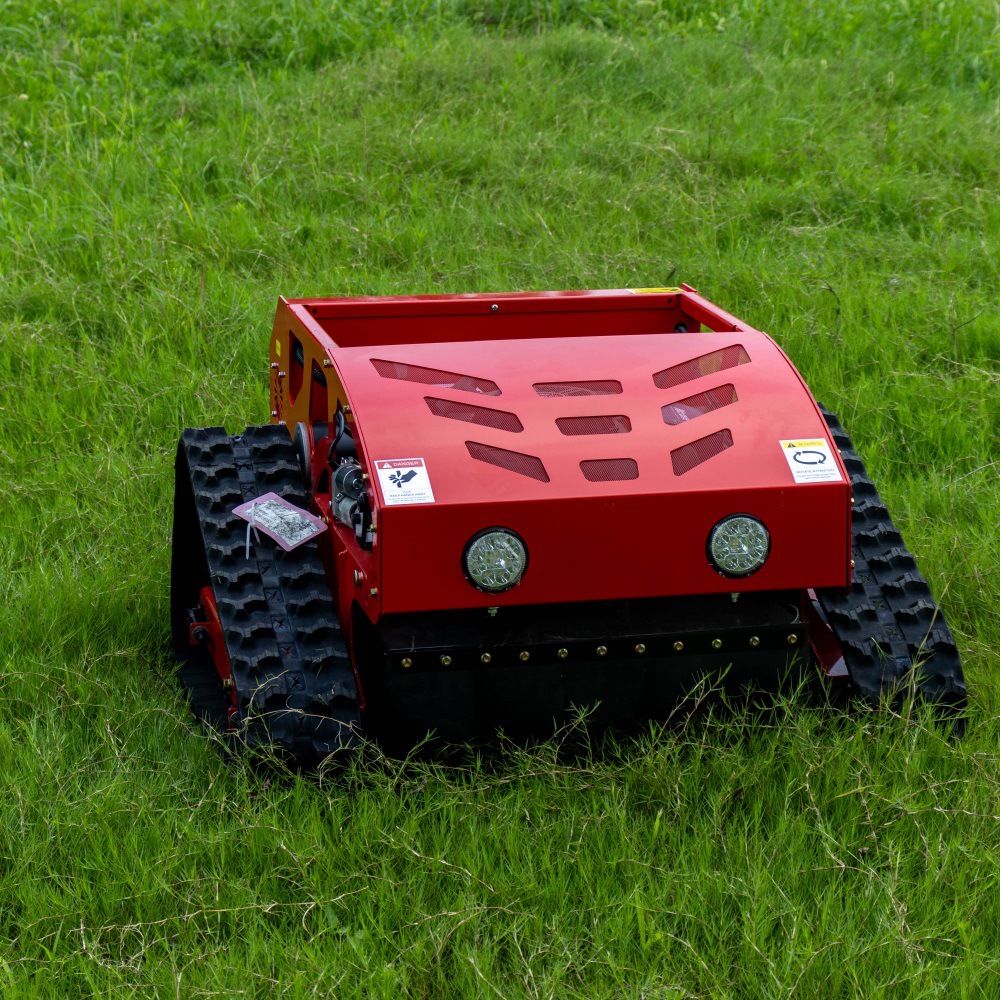 Exported to Russia Crawler Lawnmower Robotic Lawnmower Intelligent Remote Control Lawnmower Manufacturer