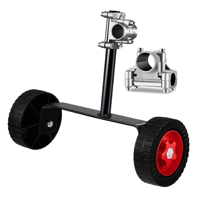 Knapsack-type side-hanging lawn mower auxiliary wheel convenient, labor-saving and high-efficiency hand support frame