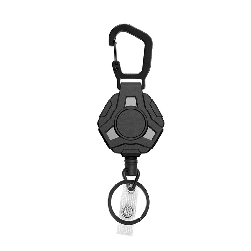 Picture of Amazon retractable easy pull buckle heavy duty coated steel wire rope outdoor fish fishing key chain anti-lost easy pull in stock