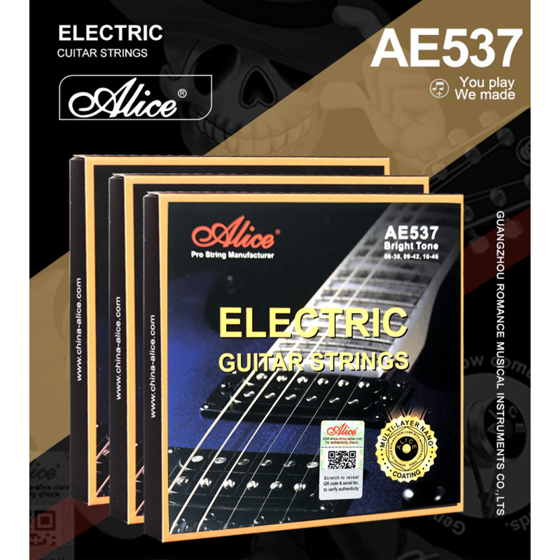 Alice Electric Guitar String AE537 Nickel Coated Wound Alice Electric Guitar Wire Set String