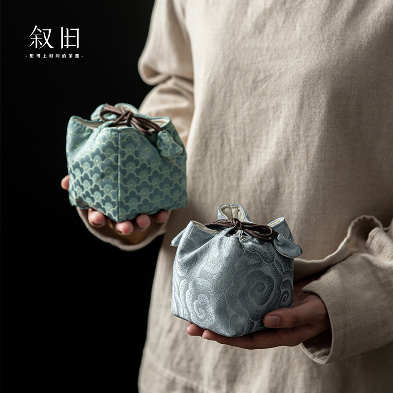 Catch-up Chinese Tea Cup Storage Bag Tea Set Master Cup Portable Travel Cloth Bag Cloth Bag Jewelry Cultural Play Bucket