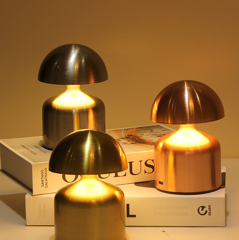 Metal Decorative Table Lamp for Bedroom Bedside, Touch-Controlled, Rechargeable, Suitable for Bars and Restaurants, Dimmable Atmosphere Night Light Led Lamp