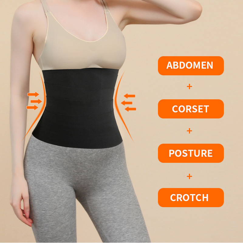 Sweat-popping Waist Belt Elastic Winding Abdominal Belt Postpartum Body-shaping Yoga Sports Body-shaping Adjustable Elastic Plastic Waist Belt