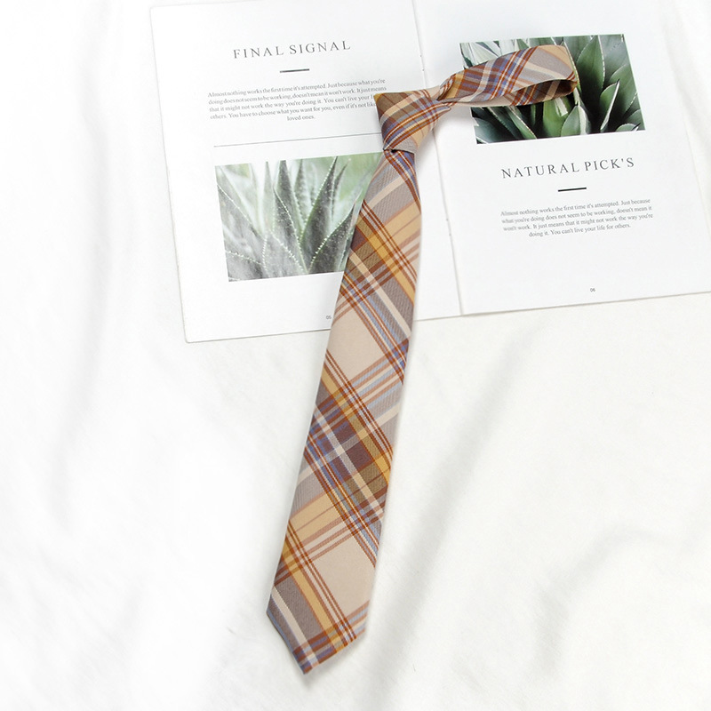 Picture of DK Hand Tie Lemon Sea Salt Original Japanese Uniform for Male and Female Students School Uniform College Style Plaid JK Factory Batch