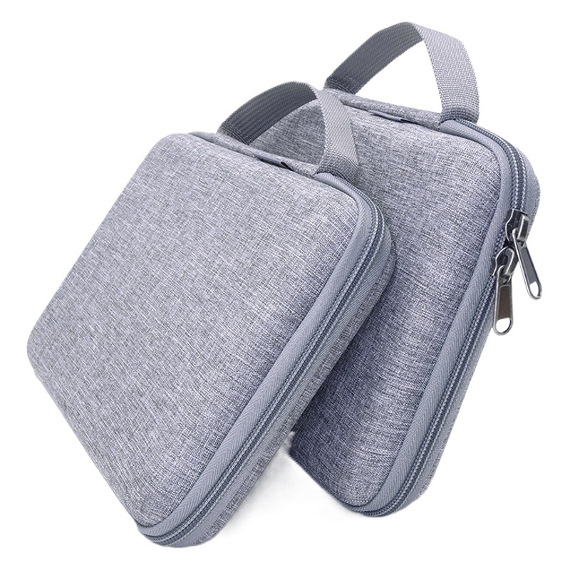 Eva Hard Shell U Disk U Shield Cosmetics Bag Multi-Purpose Mesh Silver Data Cable Digital Organizing Box Portable Protective Bag