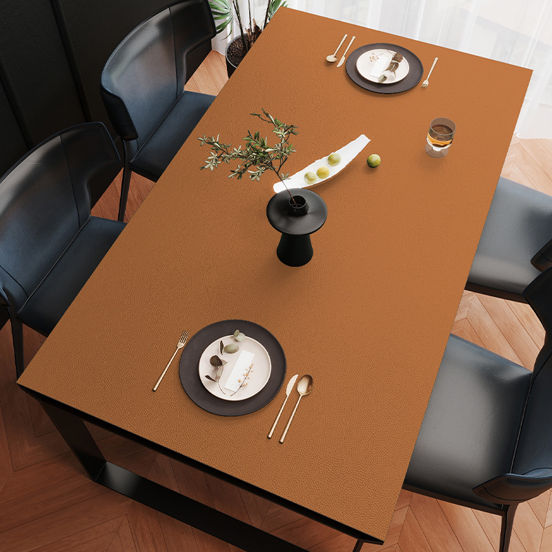 Picture of Spot solid color leather table mat table mat pvc leather waterproof oil-proof coffee table mat tablecloth wholesale