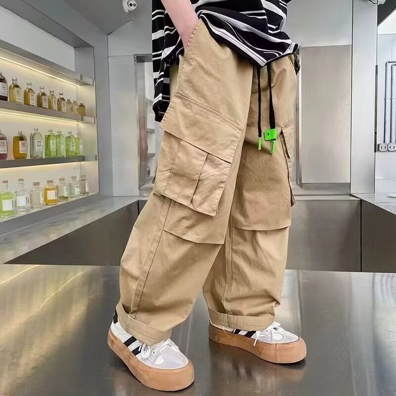 Children's Wear Boys' Spring Casual Pants 2025 New Style Mid-Big Boy's Summer Thin Spring and Autumn Work Pants