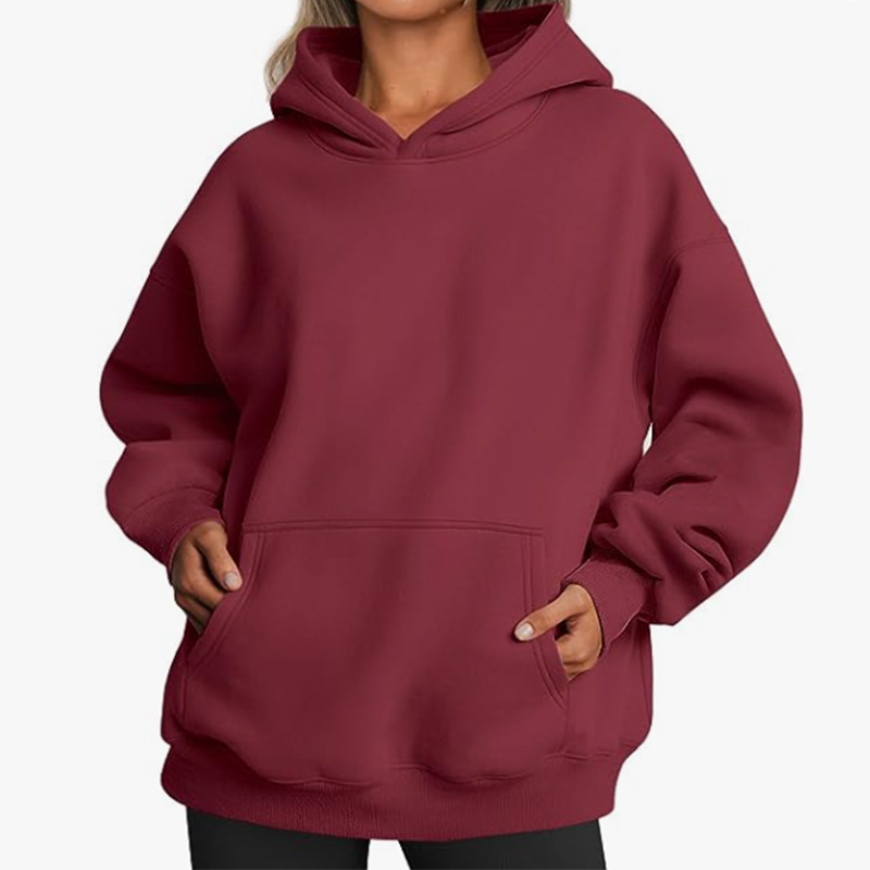 Picture of Amazon Europe and the United States cross-border foreign trade independent station 2023 new women's spring and autumn hooded sweater casual pocket jacket