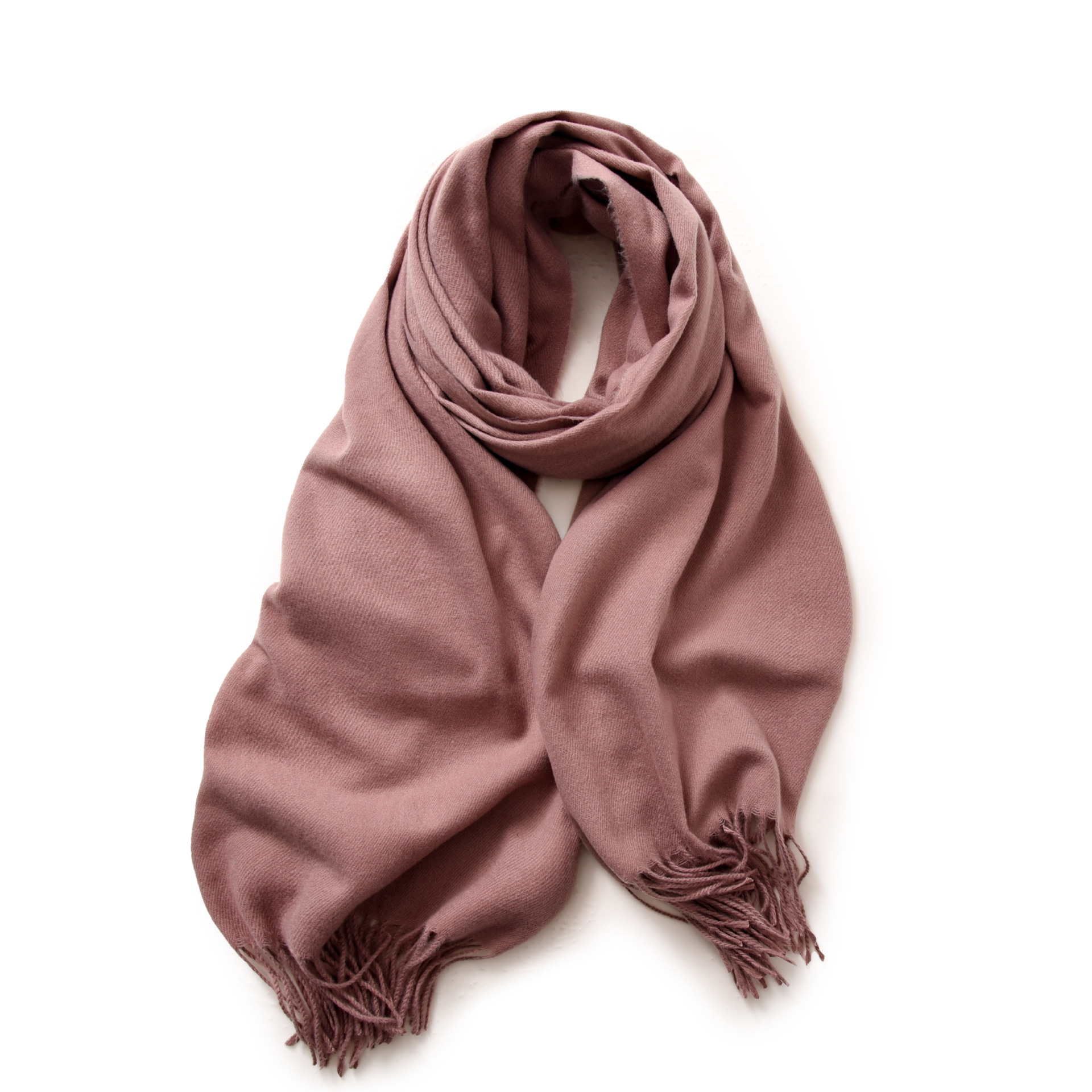 Picture of 2025 Red Scarf Women's Winter Cashmere Solid Color Scarf Shawl High-grade Warm Korean Style Tassel Scarf Men's All-match Scarf