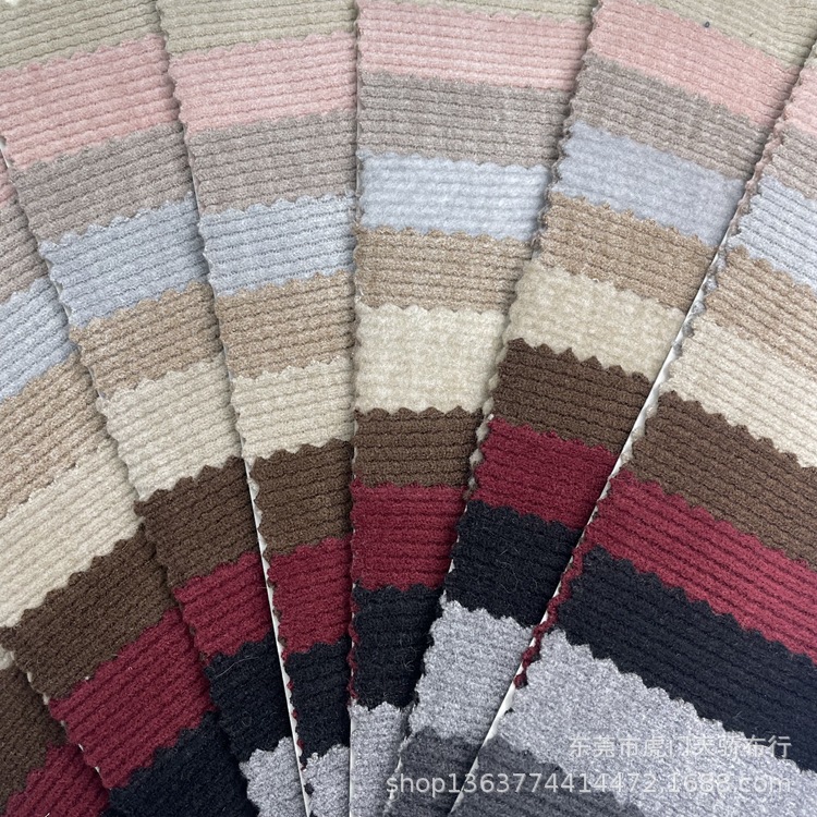 In stock supply autumn and winter New knitted brushed single-sided pit 300g brocade cotton cashmere-like water ripple pit cloth