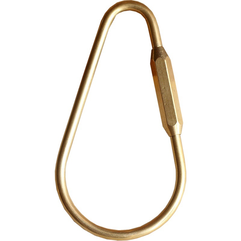 Creative Keychain Scandinavian Simple Metal Keychain Water Drop U-Shaped Ring Retro Car Brass D-Shaped Waist Hanging