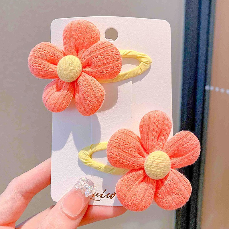 Picture of New Flower hairpin fresh baby hairpin headdress flower children's hair accessories do not hurt hair BB clip girl bangs clip headdress
