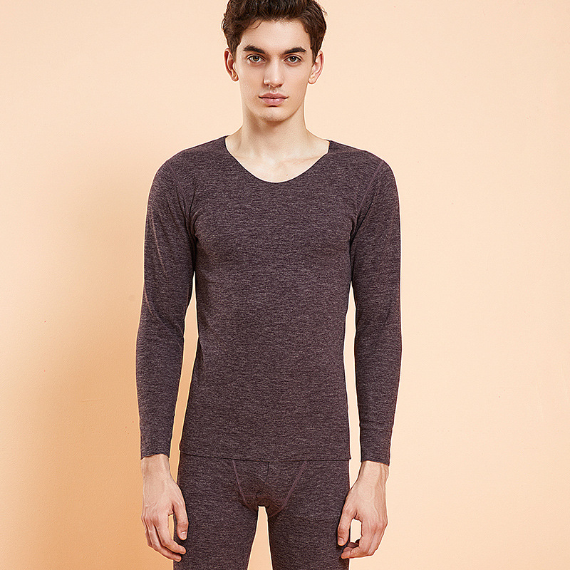 Picture of Cashmere silk thermal underwear suit autumn clothes long pants couple suit women's suit wholesale men's autumn and winter bottoming shirt