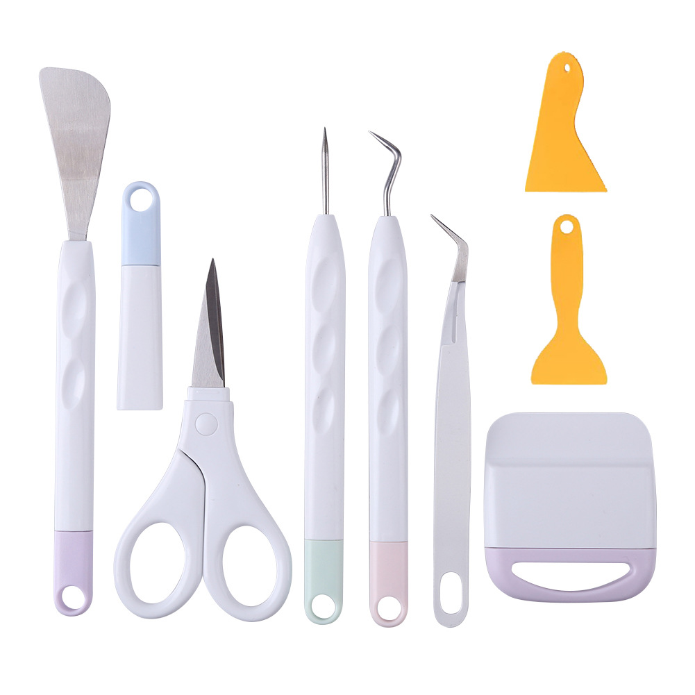 Cross border new vinyl weeding tool set mixed color 5 piece set, 6 piece set plus 2 yellow shovel combination set