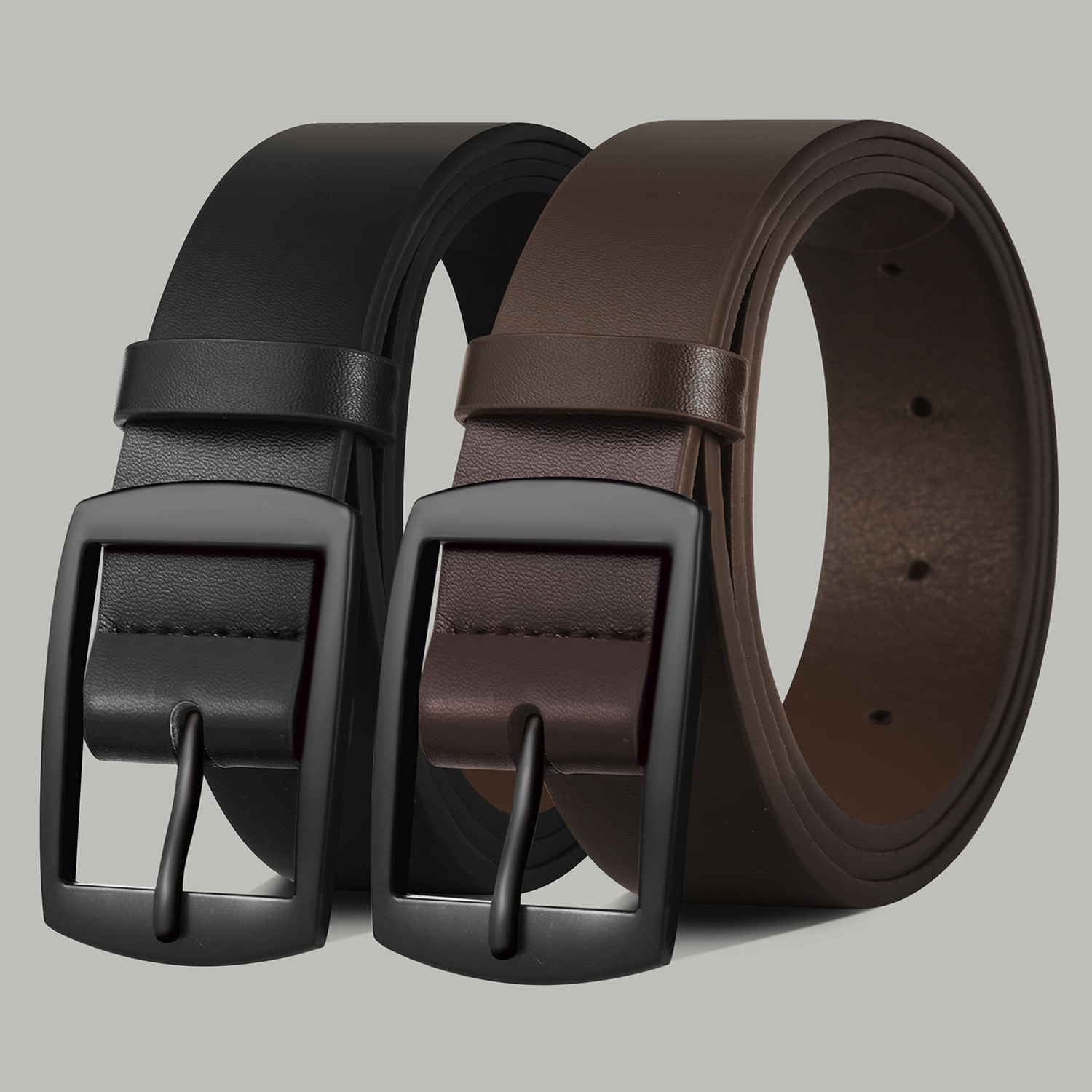 New Men's Metal Pin Buckle Belt Trendy Casual Simple Belt All-match Pin Buckle Decorative Jeans Belt for Men