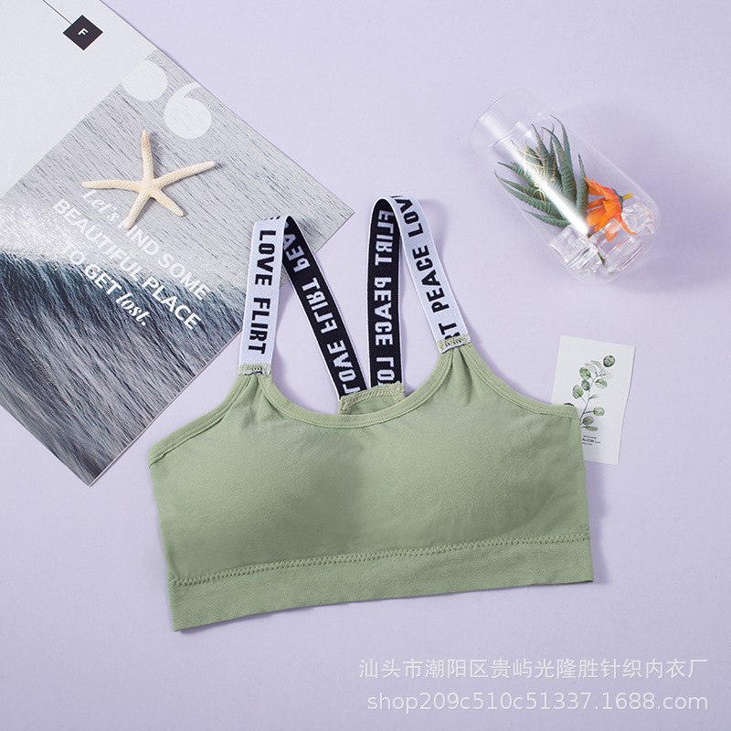 Picture of Cross-border Letter Beautiful Back Wrapped Breast Tube Top Girl Student Developmental Bra Women's Vest Underwear Women