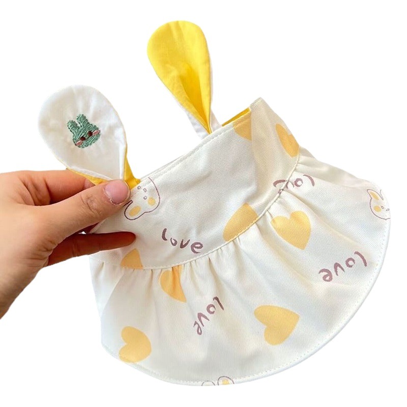 Picture of Rabbit Baby hat summer empty top hat baby big brim sun protection hat boys and girls toddler beach sun hat cute