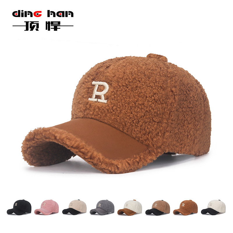 Autumn and Winter Internet Celebrity Teddy Velvet Warm Baseball Cap Fashionable Ladies Street Shooting All-match Duck Tongue Fashionable ins Hat