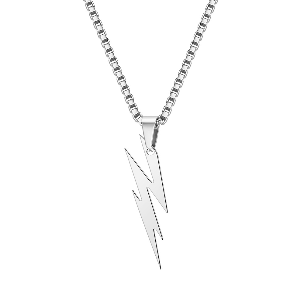 Picture of 2021 European and American Cross-Border New Accessories Men's Trendy Brand Necklace Titanium Steel Flash Pendant Hip-Hop Stainless Steel Jewelry