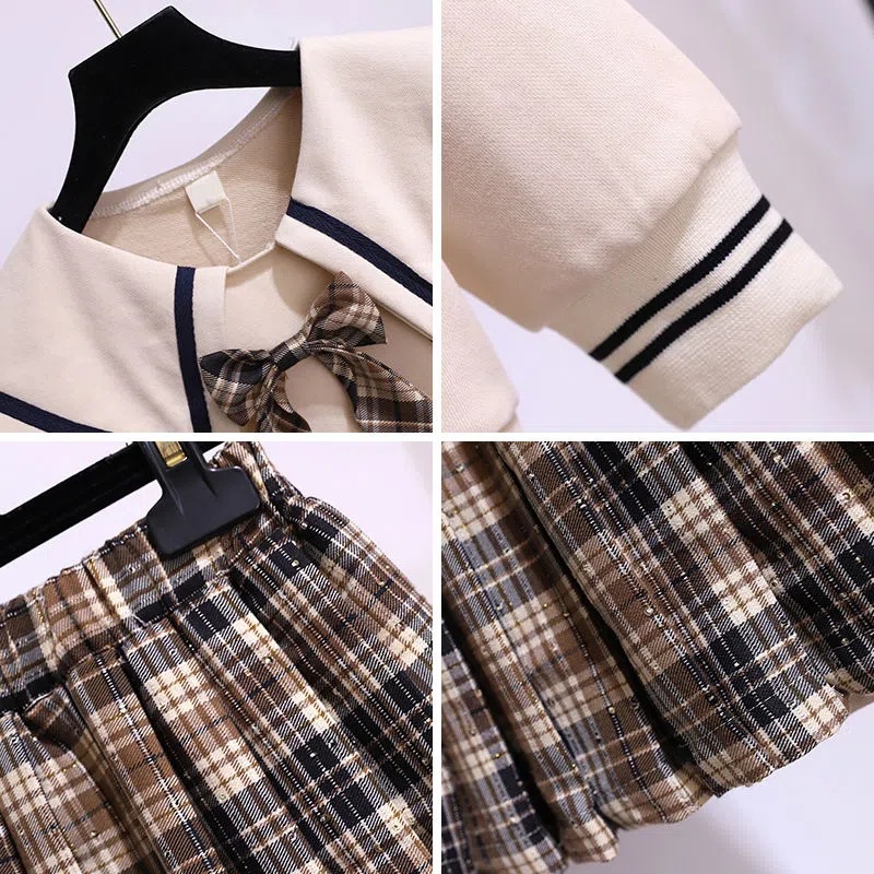 Picture of Girls' Sweatshirt Set Autumn New Spring and Autumn Thin Autumn Children Girls' Stylish Little Girl Fashion Dress