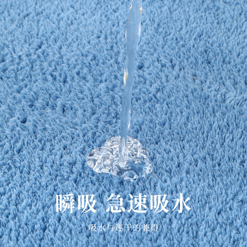 Picture of Thickened Imitation Cashmere Bathroom Toilet Bathroom Toilet Door Water-Absorbent Non-Slip Floor Mats Door Mats Home