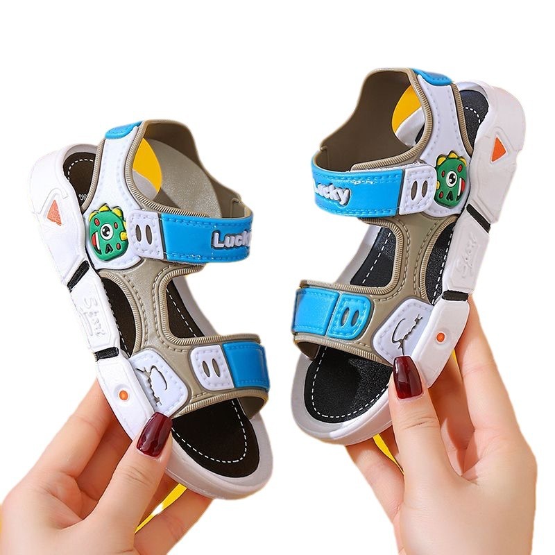 Picture of Children's sandals 2024 new summer cartoon dinosaur children's soft bottom non-slip super soft Super Light fashion beach shoes