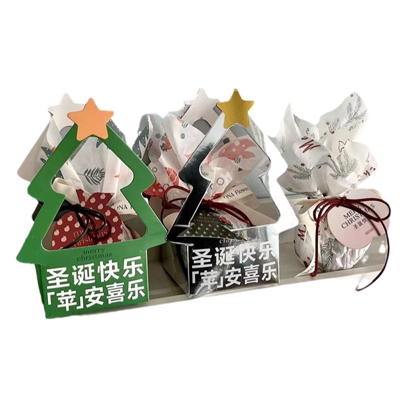 2025 Christmas Apple Box Christmas Eve Gift Bag Candy Portable Christmas Packaging Gift Box Creative Gift Box