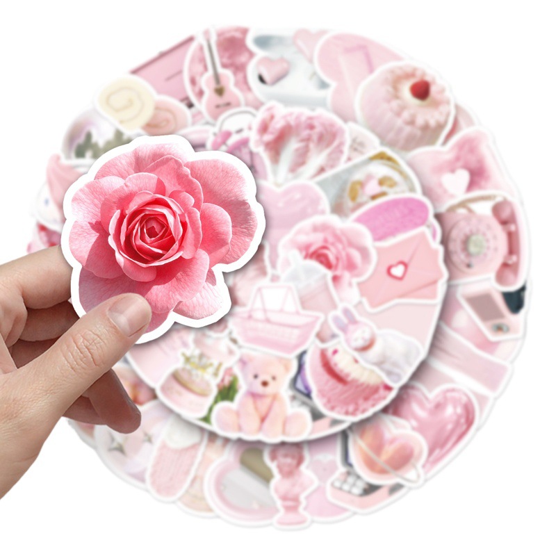 50 ins wind pink graffiti stickers personality small fresh goo card hand account DIY cup luggage stickers waterproof
