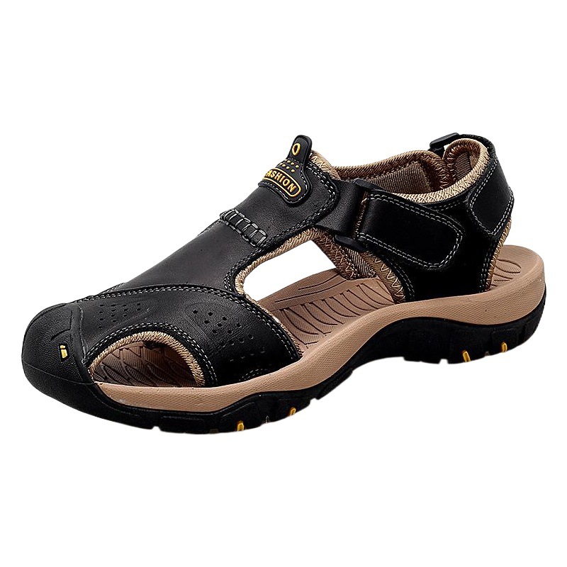 7238 Summer Men's Sandals Beach Shoes Slip-On Large Size Cross-Border Outdoor Casual Shoes Non-Slip Anti-Collision Closed Toe Breathable