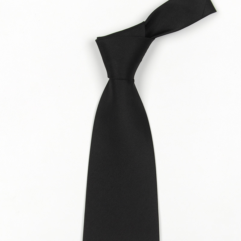 Picture of Lazy zipper easy to pull men's formal business 10cm pure blue red black professional work high quality tie