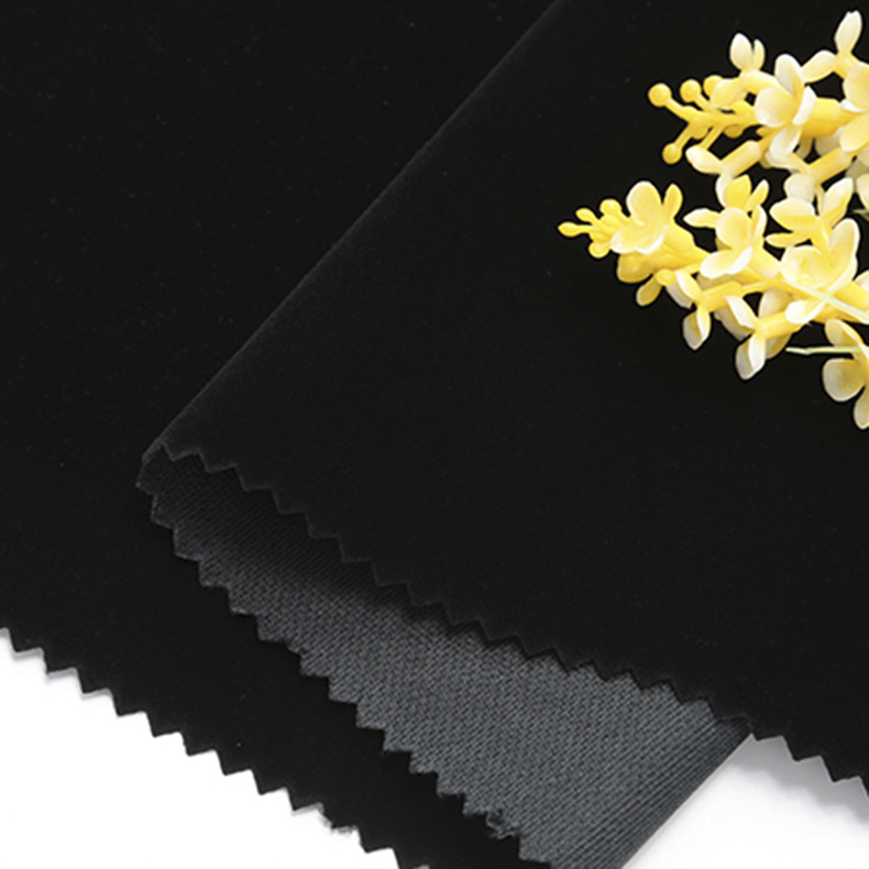 Picture of Flocking cloth manufacturers knitted bottom short plush fabric packaging gift box lined with black flannel self-adhesive flannel in stock wholesale