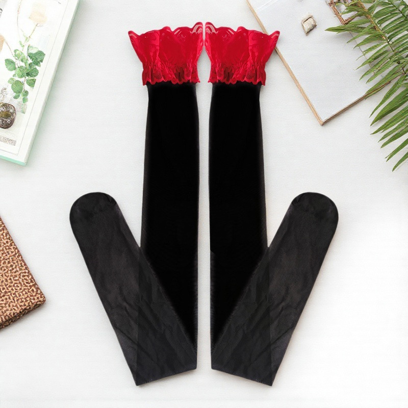 Picture of Silicone Non-slip Over-the-Knee Stockings Sexy Lace Stockings Women's Invisible Ultra-thin Anti-hook Silk High-tube Stockings