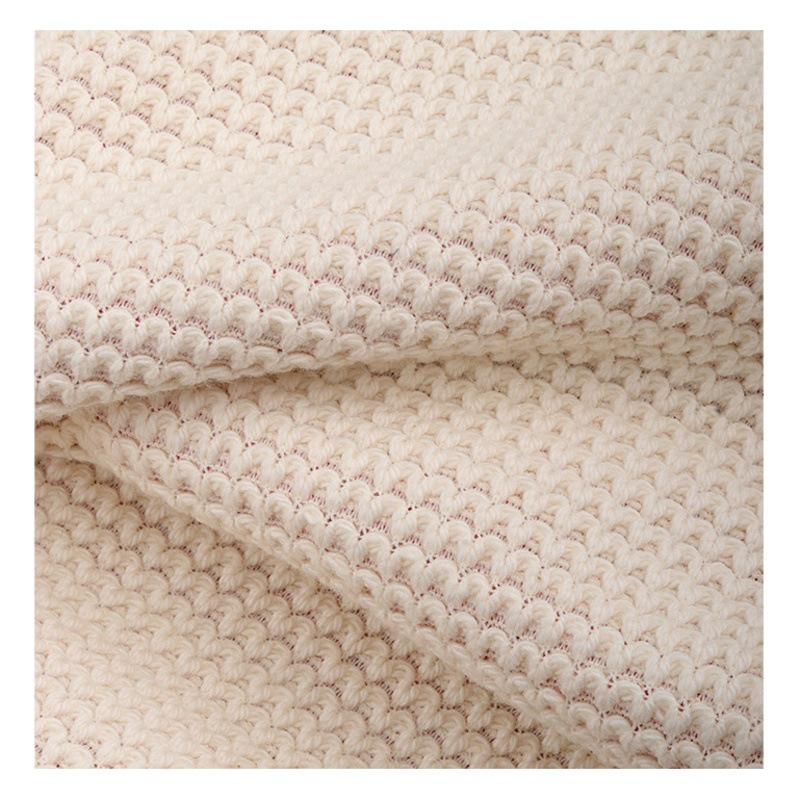 Wave lattice fish scale corrugated 300gTC polyester cotton spandex thick micro elastic thick needle texture knitted jacquard fabric