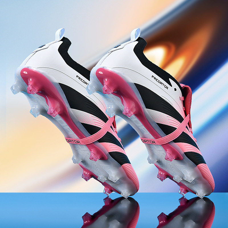 Cross-Border Kidsren's Artificial Grass Training Spiked Football Shoes in Stock Tf Long Spike Outdoor Sports Competition Sports Shoes