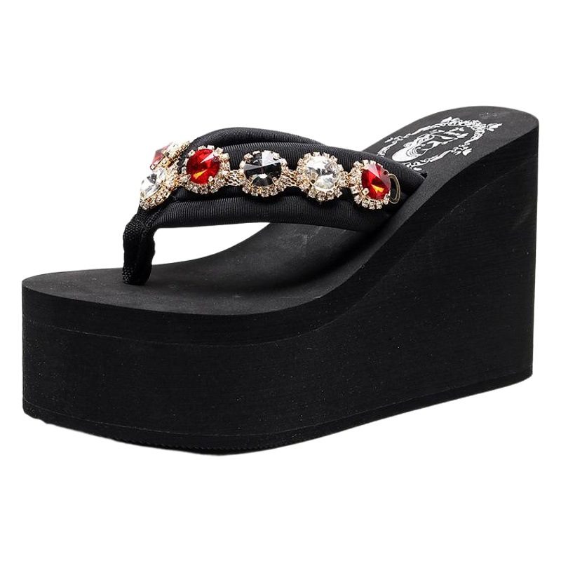 Internet Celebrity Sandals for Women Summer 2025 Fashion Trendy Seaside Vacation Flip-Flops Flats-Soled Outer Wear Non-Slip Beach Shoes