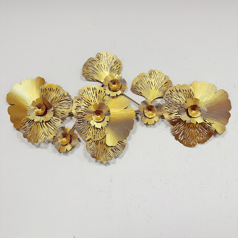 Cross-border assembly hanging decoration light luxury wrought iron creative flower wall decoration living room sofa background wall decoration a generation of hair
