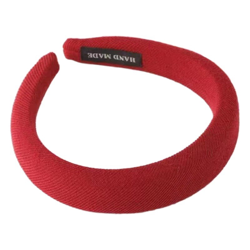 Retro Pink Series Headband Sponge High Cranial Top Increased Headband Women Korea Internet Celebrity 2022 New Outgoing