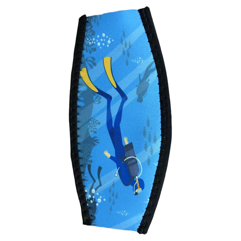 Picture of in stock multi-figure diving goggles gasket hair conditioner double-layer snorkeling mirror with anti-wrapping knot hook and loop closure