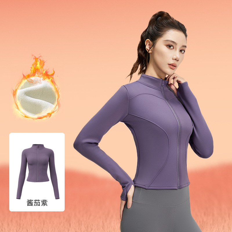 Picture of Juyitang Spring and Autumn High Elasticity Sports Yoga Jacket Cross-Border Running and Cycling Slimming Yoga Wear Fitness Top for Women