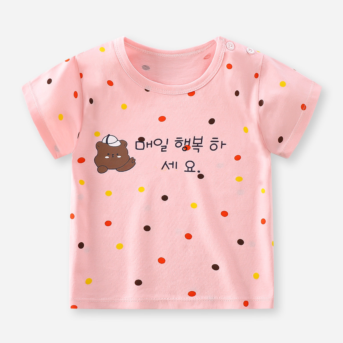 Picture of Children's Short-sleeved T-shirt Cotton New Children's Summer Baby Clothes Boys' Thin Girls' Top Summer Children's Clothing
