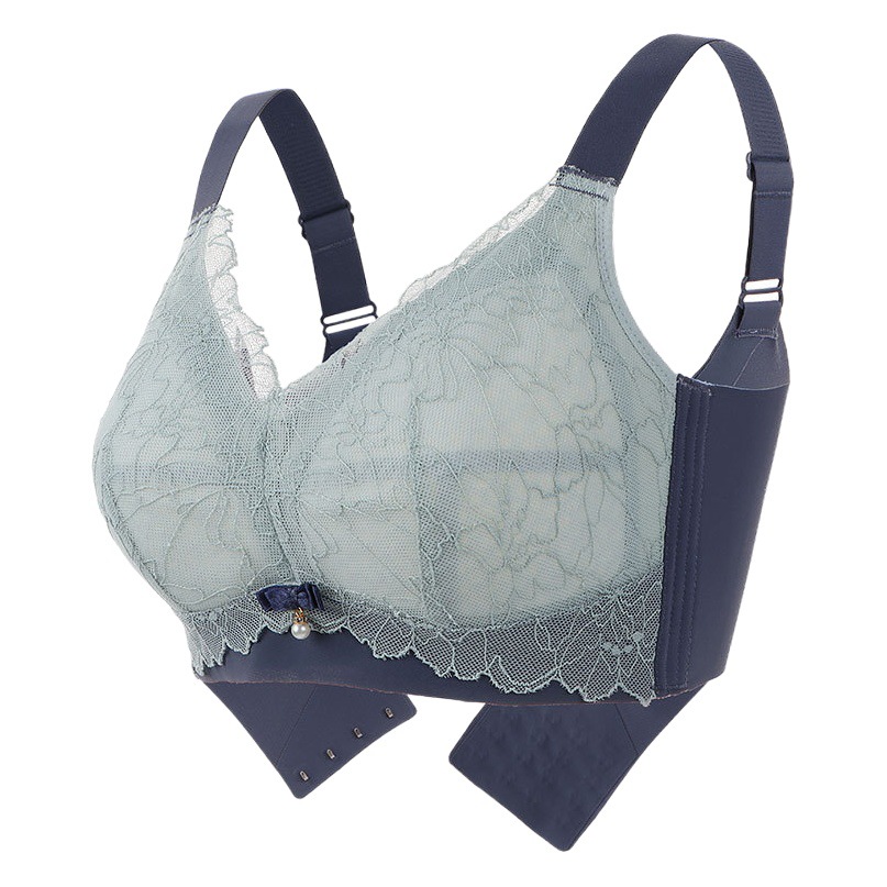 Women's underwear chest-flattering small wireless push-up anti-sagging plus size ultra-thin adjustable big chest chubby girl bra